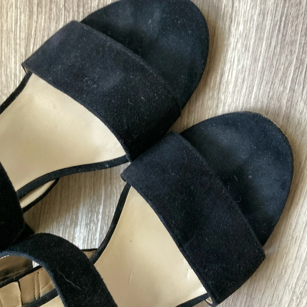 Ann Taylor block heel lorna sandal black 7,5